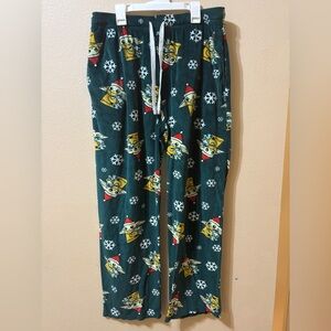 Star Wars Grogu Size L Baby Yoda Mandalorian Christmas Pajama Pants Lounge